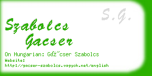 szabolcs gacser business card